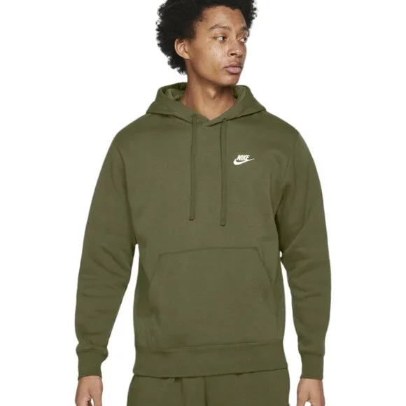 Nike Men's Club Fleece Sweatsuit Size 4XL Fall Tracksuit Olive Green/Gray NWT